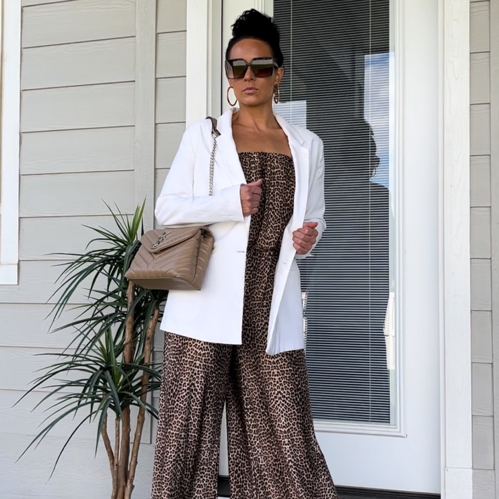 H&M Off White Oversized Blazer